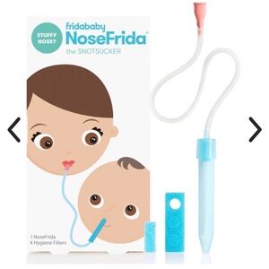 NWT FridaBaby NoseFrida SnotSucker Nasal Aspirator - Blue/Pink